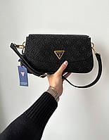 Женская сумка Guess Long (черная) повседневная стильная маленькая крутая сумочка Gi5164 vkross
