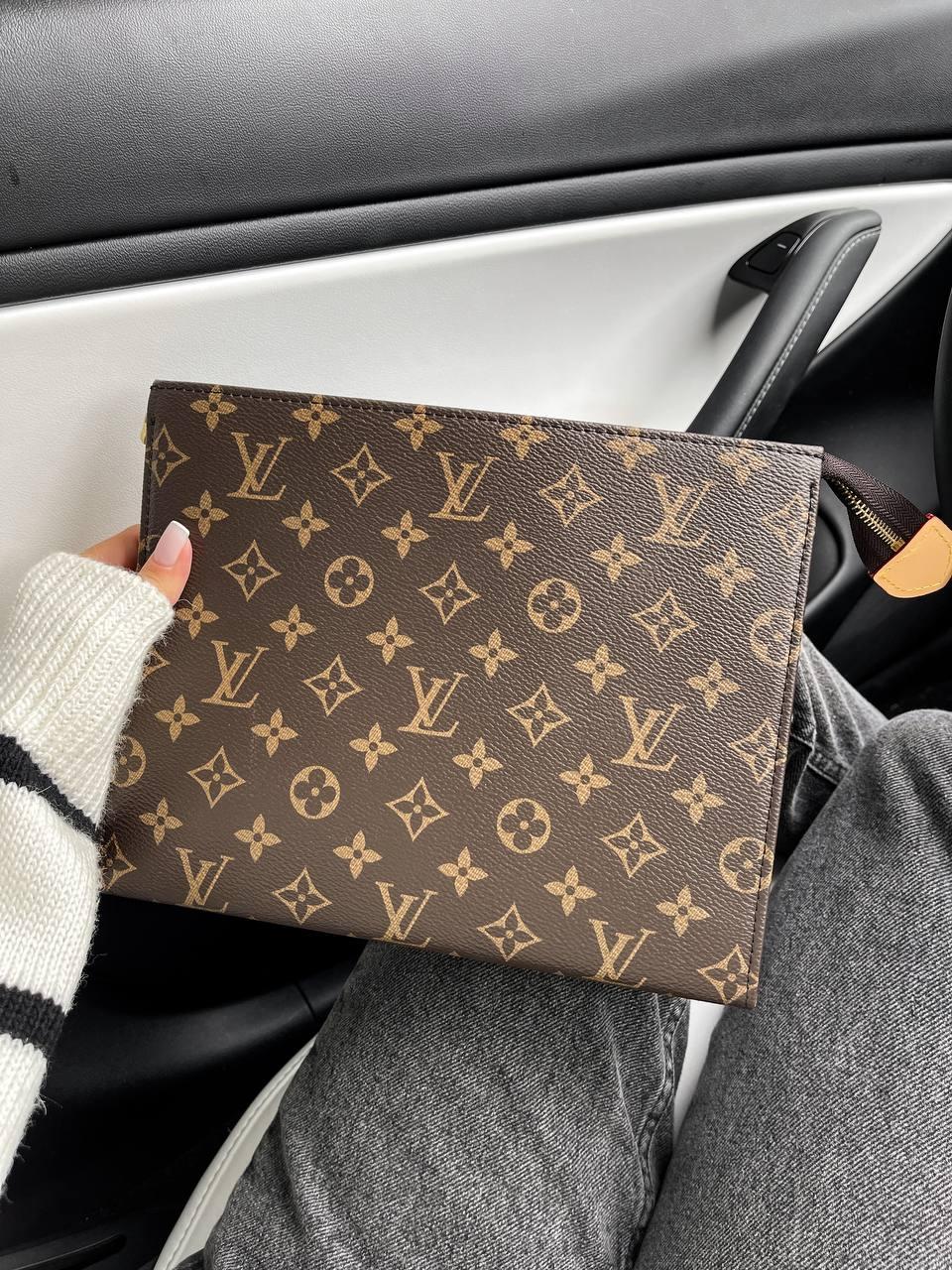 Жіноча сумка Louis Vuitton (коричнева) модна стильна витончена містка сумка-клатч art0344 vkross