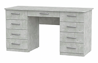 Письменный стол Учитель-3 Компанит 1400х600 мм с двумя тумбочками дсп в цвете бетон-сетлый ателье