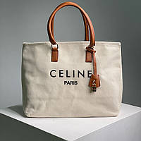 Белая женская сумка Celine Large Shopper