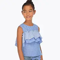 Синая блуза для девочки mayoral 140,152,157 см