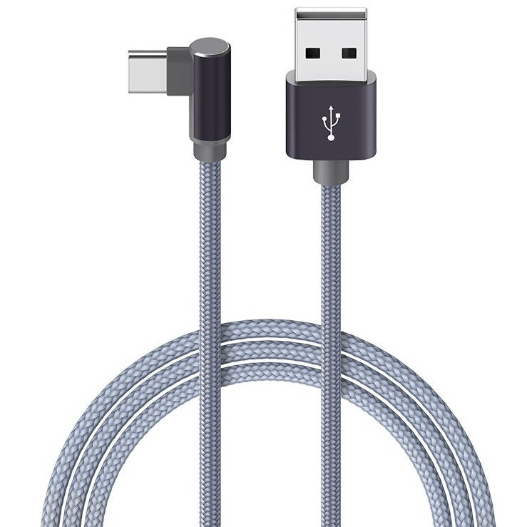 

Кабель угловой для зарядки телефона USB Type-C Android BOROFONE BX26 |1m, 3A| Серый