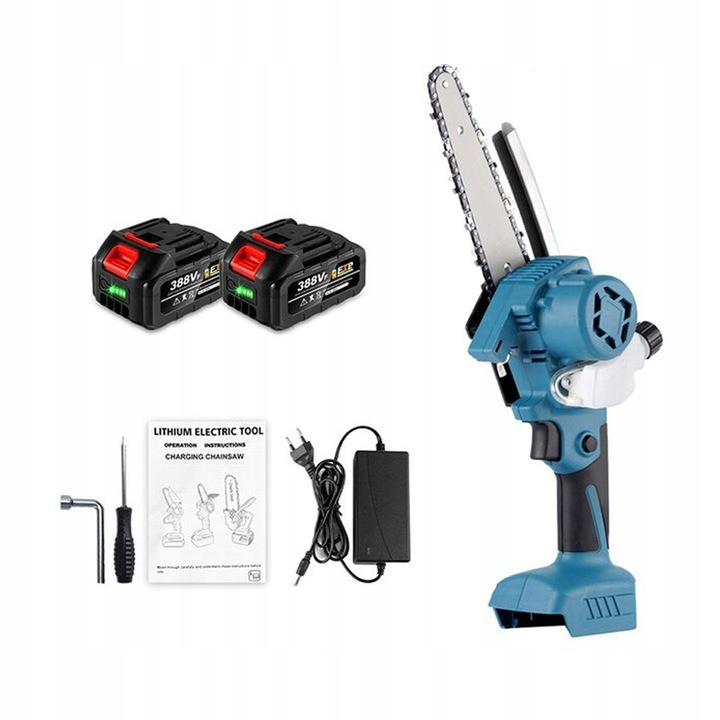 Акумуляторна міні-пила Furro 500 W [18V 1.5Ah / автозмазка / 2 акумулятори] з бачком для масла, фото 1