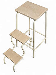 Стілець драбина 3 ступені 65 см Слонова кістка/яблуня світла Наша Ковка