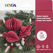Паперові кулі стільники набір червоні 3 шт., Heyda 204870727