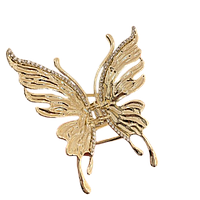 Крабик для волос "Nude Butterfly", золото, 7х8 см