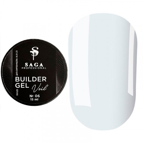 Гель для нарощування Saga Veil Gel 06 прозорий