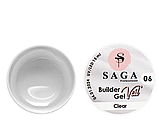 Гель для нарощування Saga Veil Gel 06 прозорий, фото 8