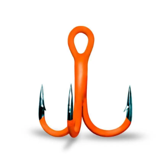 Трійник Gurza Round Treble Hook ST-36 UV ORANGE # 4 /25 шт