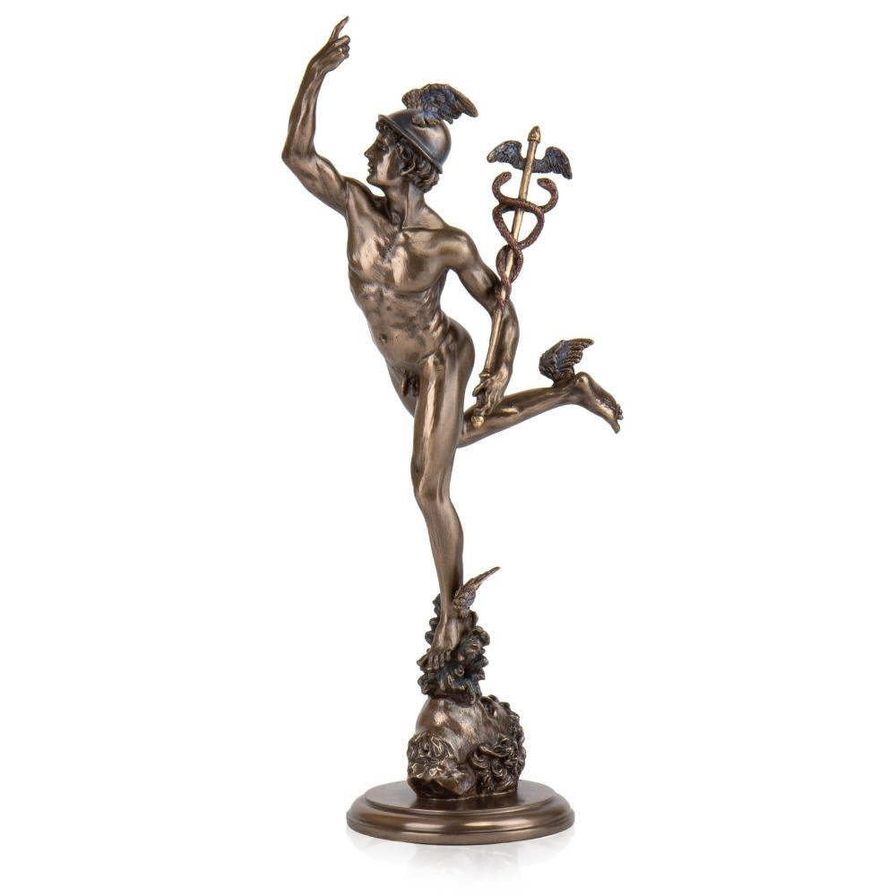 Декоративна статуетка "Гермес" з полістоуну від італійського бренду Veronese 37,5 см, фото 1