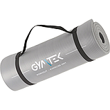 Килимок (мат) для йоги та фітнесу Gymtek NBR 1,5 см сірий, фото 2