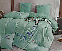 Сатиновое постельное белье " butterflies" двухспальный размер Crown Luxory home collections
