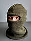 Тактична в'язана балаклава Олива / Балаклава з 1 отвором / Балаклава з 3 отворами, фото 4