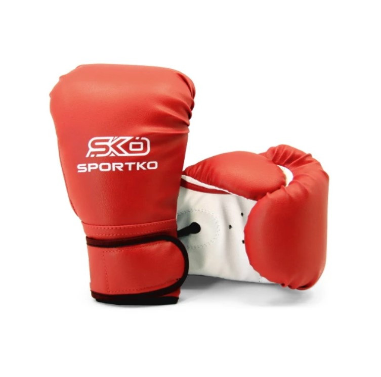 Перчатки боксерские 10 унц | Любительские боксерские перчатки для тренировок красные - фото 2 - id-p2006937481