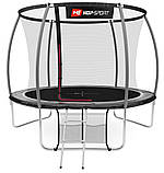 Батут Hop-Sport Premium 10ft (305cm) чорно-сірий із внутрішньою сіткою, фото 4
