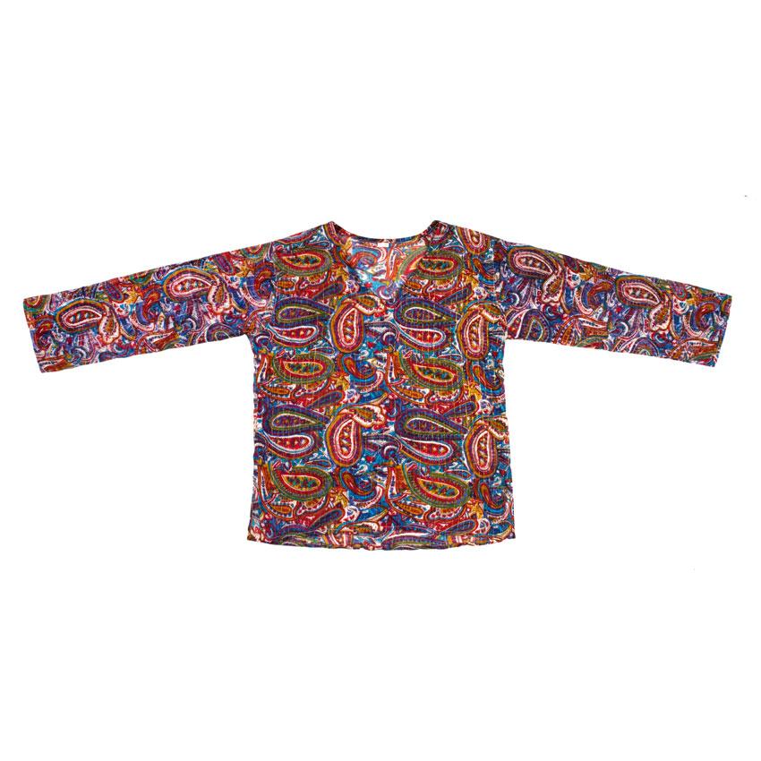 Блуза з довгим рукавом Karma Котон з люрексом S Ліловий (20215)