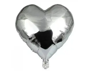 Фольгована куля Flexmetal Серце Срібло 18'