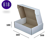 Самосборная коробка подарочная 350*300*100 Картонные коробки белые микрогофры марка Т22