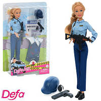 Кукла с нарядами DEFA 29см, полицейская, платье, 2 вида, в кор. 21,5*31,5*5см (24шт)