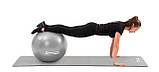 Фітбол Hop-Sport 65 см сріблястий + насос 2020, фото 4