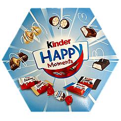 Цукерки асорті Кіндер Kinder happy moments 161g 12шт/ящ (Код: 00-00015389)