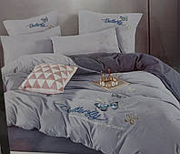 Сатиновое постельное белье " butterflies" евро размер Crown Luxory home collections