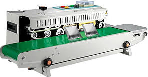 Конвеєрний запайник пакетів Triniti FR-900 горизонтальний роликовий запаювач із датером