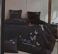 Сатиновое постельное белье " butterflies" евро размер Crown Luxory home collections