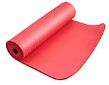 Мат для фітнесу та йоги Hop-Sport HS-N010GM 1 см червоний, фото 4