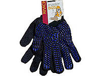 Перчатки (перчатки) рабочие с ПВХ-рисунком Эконом №103 10р ХБ70/ПЕ30 черные 7класс ТМ Master BOB FG