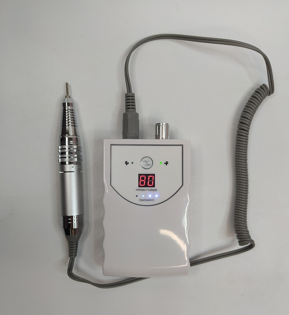 Фрезер для манікюру та педикюру акумуляторний ZS-220, 15 Вт, 35 000 об/хв, Білий, фото 1