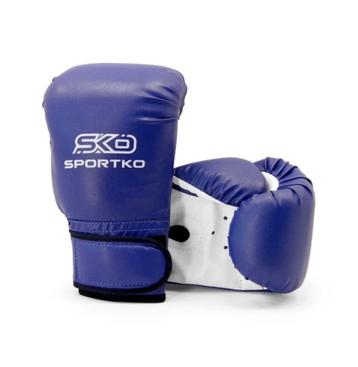 Детские перчатки для бокса | Перчатки боксерские 7 OZ | Боксерские перчатки для тренировок синие - фото 1 - id-p2006964818