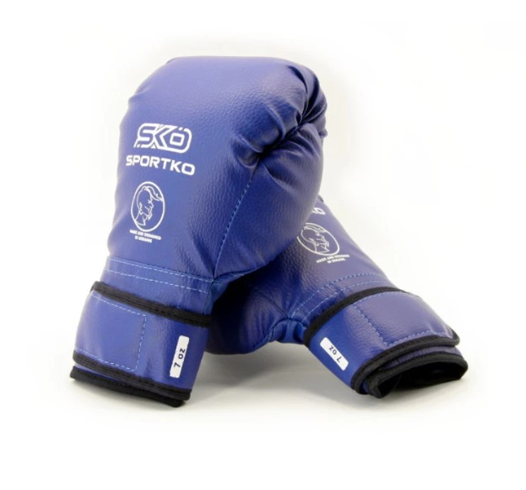 Детские перчатки для бокса | Перчатки боксерские 7 OZ | Боксерские перчатки для тренировок синие - фото 2 - id-p2006964818