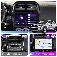 Al Штатная магнитола для Citroen C4 Aircross 2012-2017 экран 10" 4/64Gb CarPlay 4G Wi-Fi GPS Prime Android