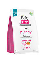 Сухой корм Беззерновой для собак Brit Care Puppy Salmon and Potato для щенков Брит с лососем и картофелем 3 кг