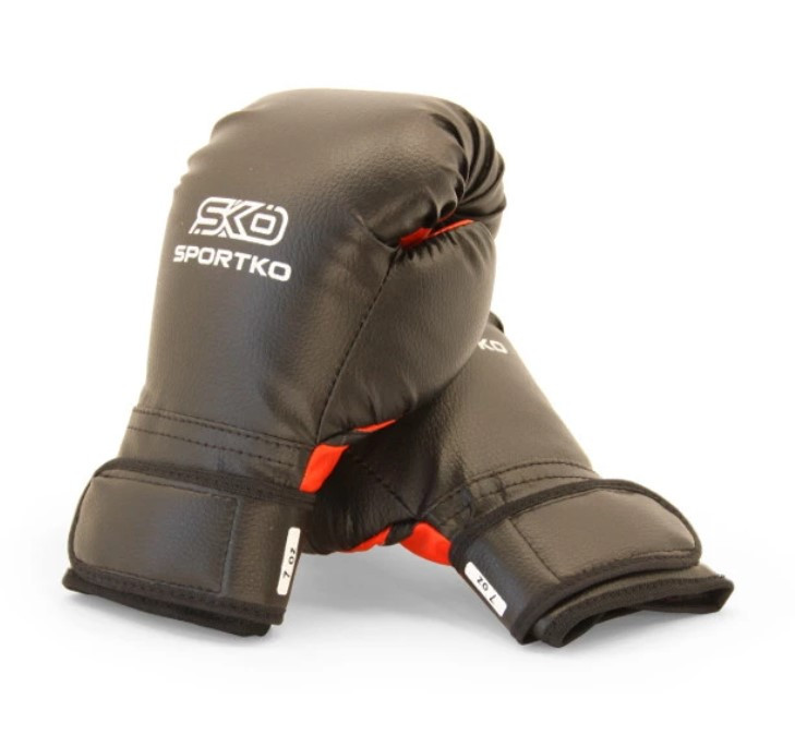 Боксерские перчатки для тренировок черные | Детские перчатки для бокса | Перчатки боксерские 7 унц - фото 1 - id-p2006973520