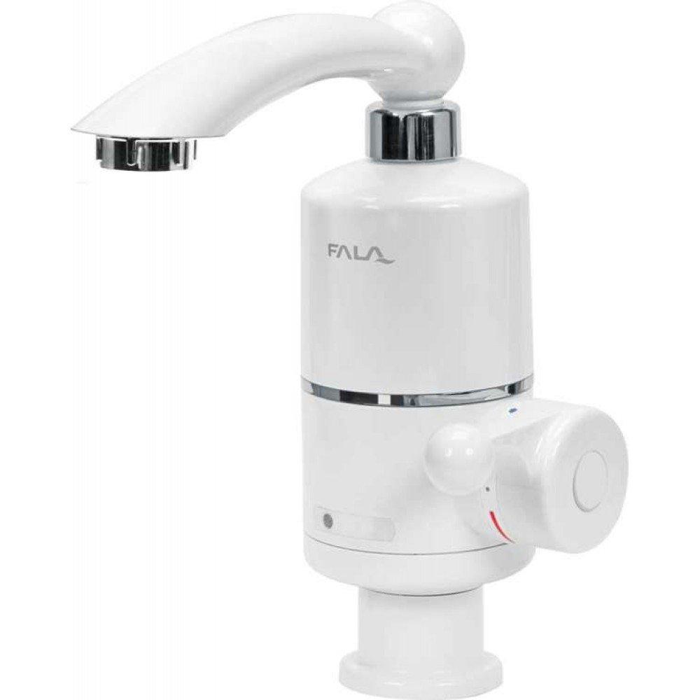Нагрівач води мережевий FALA ДО 60°С, 3 кВт, тиск 0.04-0.6 MPA, гусак 10 см, нижнє підключення, фото 1