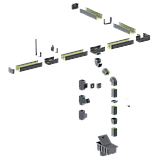 Дюбель 100мм до хомута квадратної пластикової водостічної системи KROP 135\80мм, фото 2