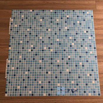 Пластикова Декоративна панель ПВХ Мікс блакитний 955* 488 мм