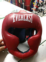 Шлем-маска боксерский с полной защитой стрейч M красный