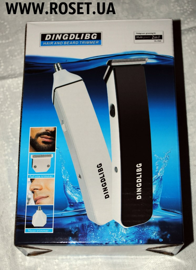 Універсальний триммер для стрижки волосся і бороди Dingdlibg 2 в 1 з насадкою для стрижки волосся в носі