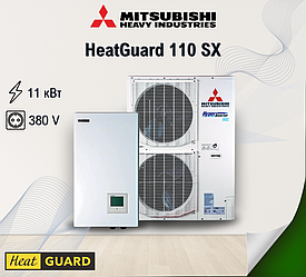 Тепловий насос Mitsubishi Heavy HeatGuard 110SX (HPM 110-160/HPC110VSX) повітря-вода на 11.2 кВт 380В