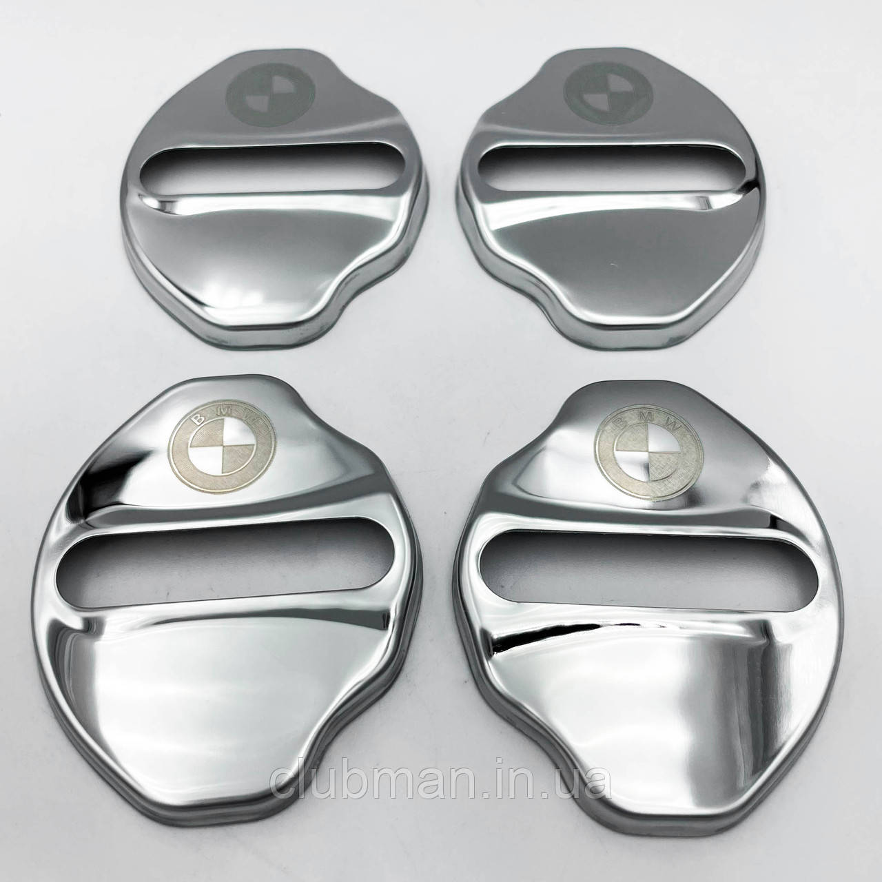 Накладка на дверний замок з емблемою BMW (БМВ) Комплект 4 шт Хром