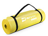 Мат для фітнесу та йоги Hop-Sport HS-N015GM 1,5 см жовтий, фото 2