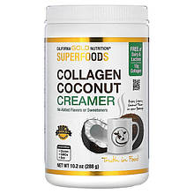 Вершки з кокосом і колагеном California GOLD Nutrition, Superfoods "Collagen Coconut Creamer Powder" (288 г)