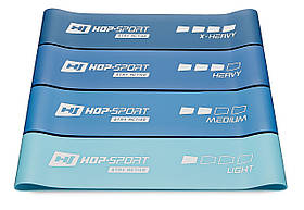 Набір гумок для фітнесу Hop-Sport 600x75 mm HS-L675RLB синій