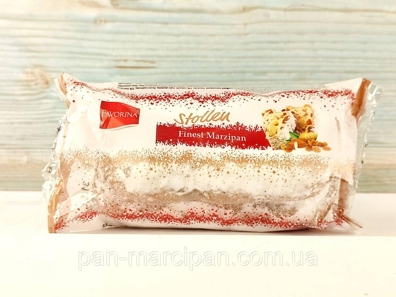 Рождественская выпечка штолен Favorina Stollen Finest Marzipan 200 г Германия, фото 1