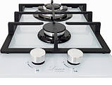 Варильна газова поверхня дві конфорки, Чавунна решітка, Турбогірка, Газ-контроль, Німеччина Luxor PGM W, фото 2