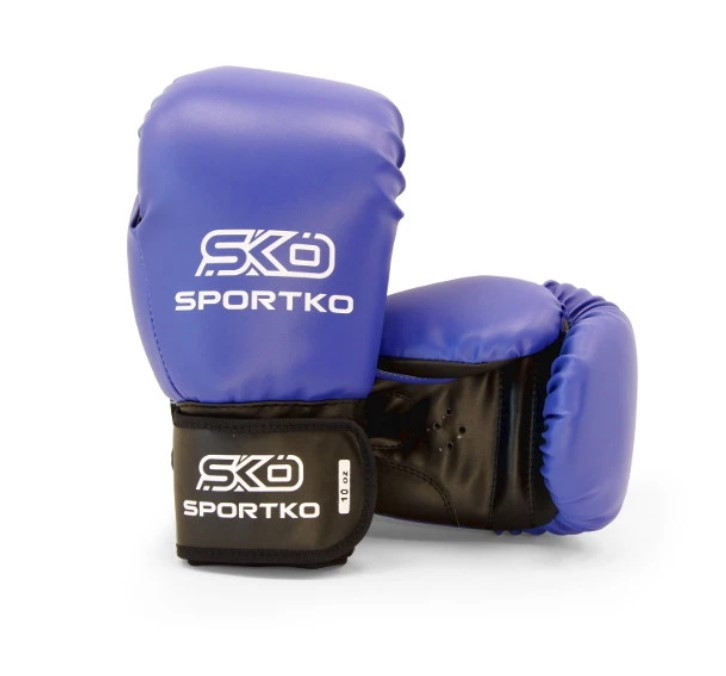 Боксерские перчатки 14 oz | Перчатки боксерские | Перчатки для бокса синие - фото 1 - id-p2007019354