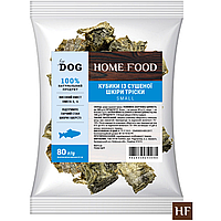 Ласощі для собак Кубики Small із сушеної шкіри тріски HOME FOOD For DOG 80 г